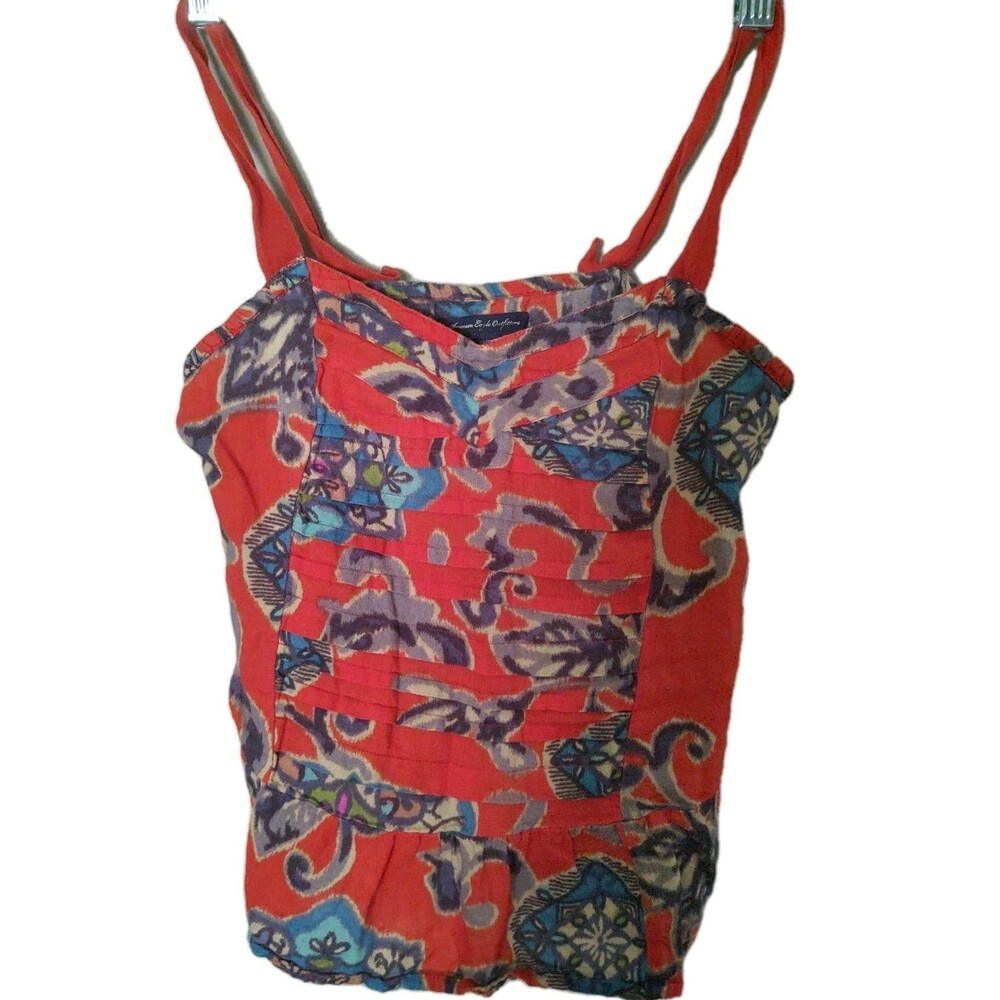 American Eagle Women's Tie Dye Halter Top Size XS Multicolor Spaghetti Strap